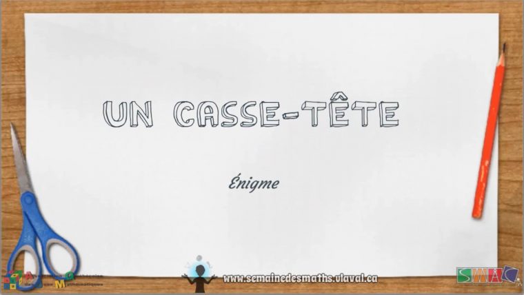 Semaine Des Maths: Énigmes destiné Mathématiques Facile