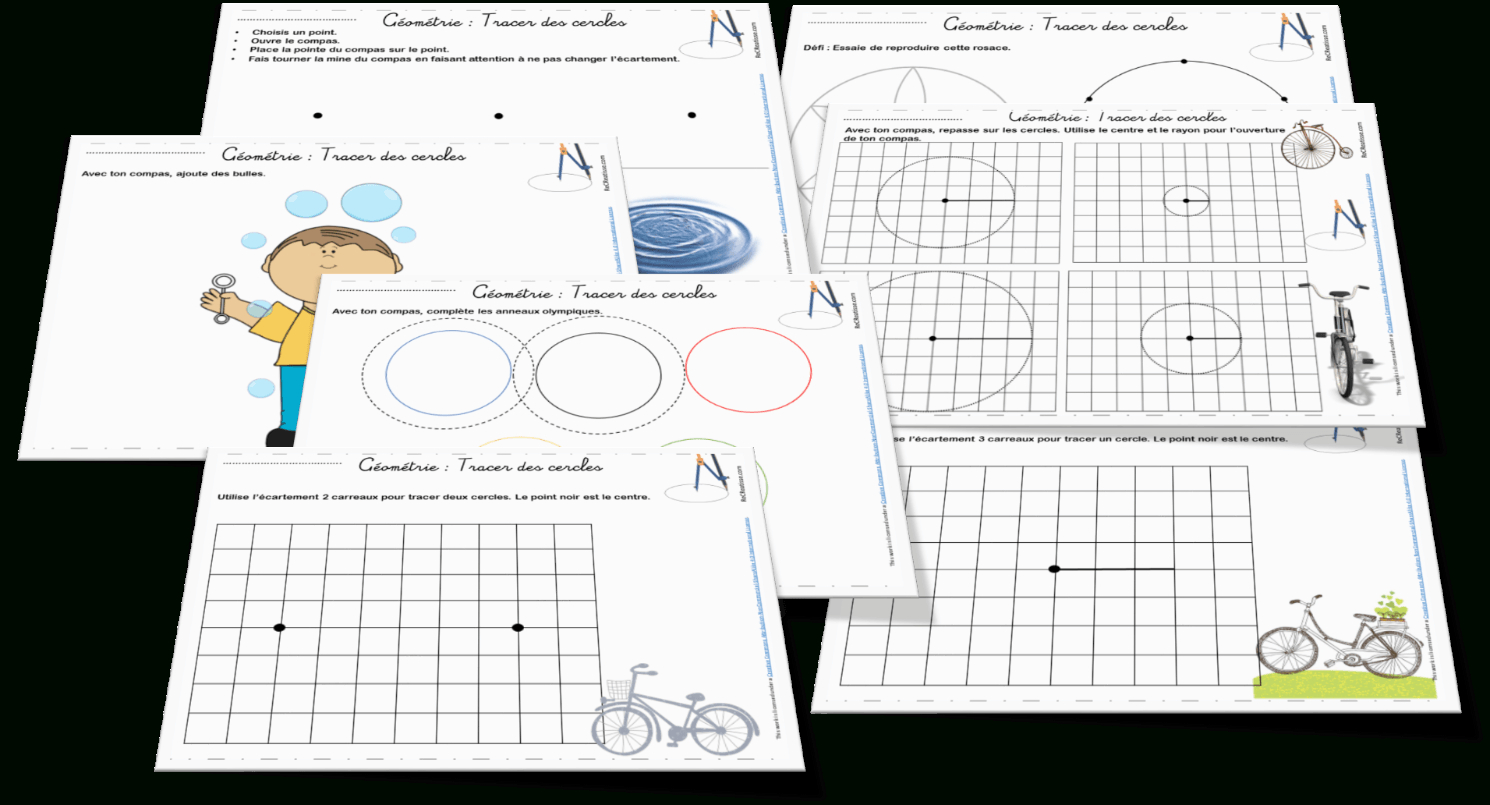 Séquence Autour Du Cercle Et Du Disque • Recreatisse tout Dessin Géométrique Ce2 