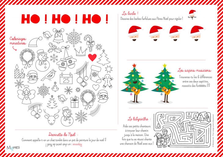 Set De Table De Noël À Imprimer Et Colorier | Noel, Table De à Jeu Pour Noel Gratuit