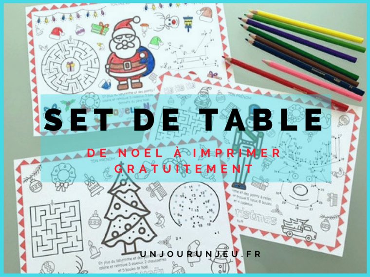 Sets De Table Pour Les Fêtes De Noël À Imprimer Gratuitement pour Bricolage À Imprimer Gratuit