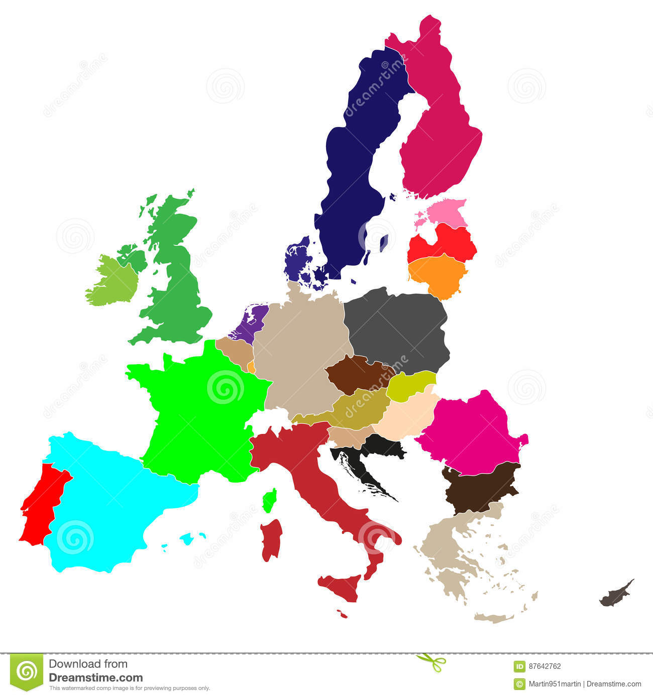 Simple Tous Les Pays De Couleur D'union Européenne Dans Une concernant Pays Union Européenne Liste