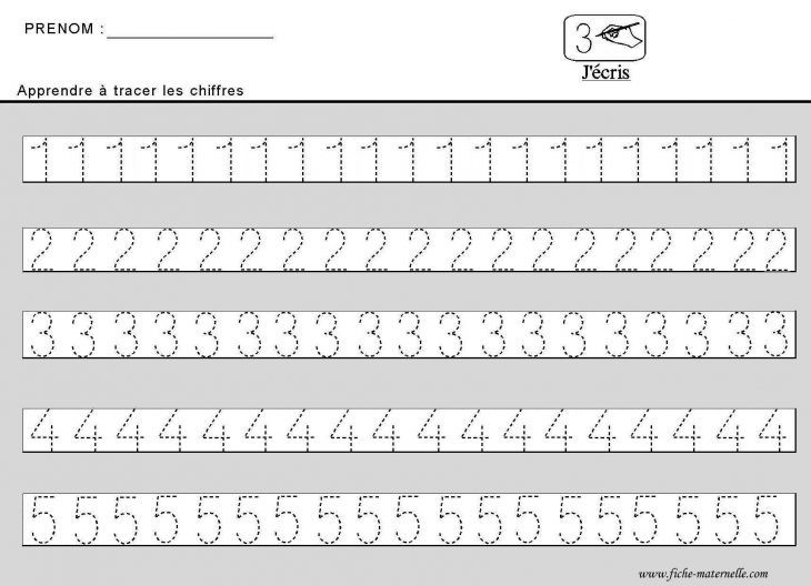 Site Maternelle : Apprendre À Tracer Des Chiffres En Moyenne pour Exercice De Moyenne Section