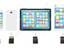 Smartphone Et Tablette Avec Micro Sd Carte Mémoire concernant Carte Memoire Tablette