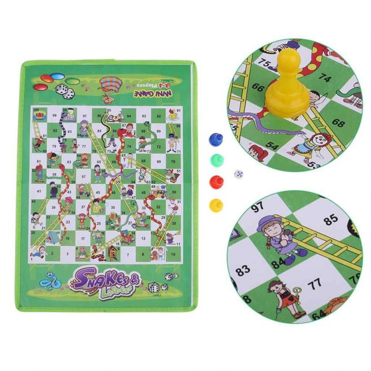 Snake And Ladder Kids Children Portable Flying Chess Ludo dedans France 4 Ludo