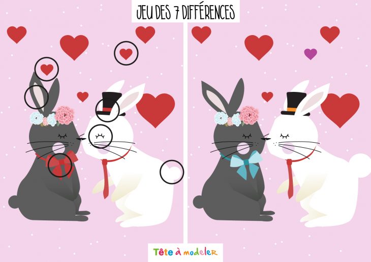 Solution – Jeu Des 7 Différences De La Saint Valentin à Jeu Des 7 Differences