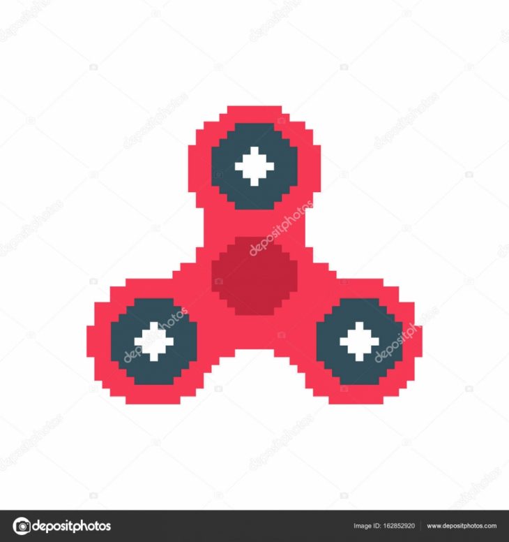 Spinner Pixel Art. Fidget Finger Toy Pixelated. Anti Stress tout Pixel Jouet