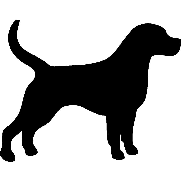 Sticker Ardoise Silhouette Chien intérieur Silhouette D Animaux À Imprimer