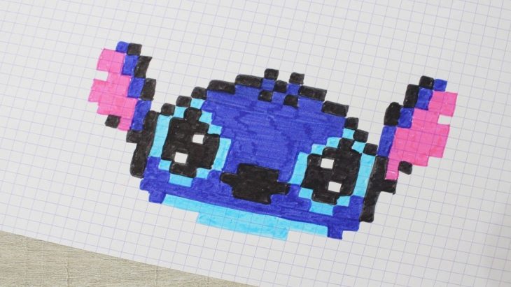 Stitch En Pixel Art ! tout Pixel Art Facile Fille