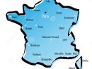 Stylized Map Of France Stock Vector. Illustration Of Area destiné Dessin De Carte De France