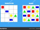 Sudoku Game Pictures Geometric Shapes Children Easy Level concernant Sudoku Facile Avec Solution