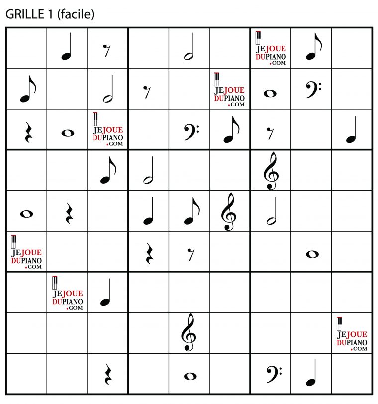 Sudoku Musical N°1 – Jejouedupiano – Blog Sur Le Piano serapportantà Telecharger Sudoku