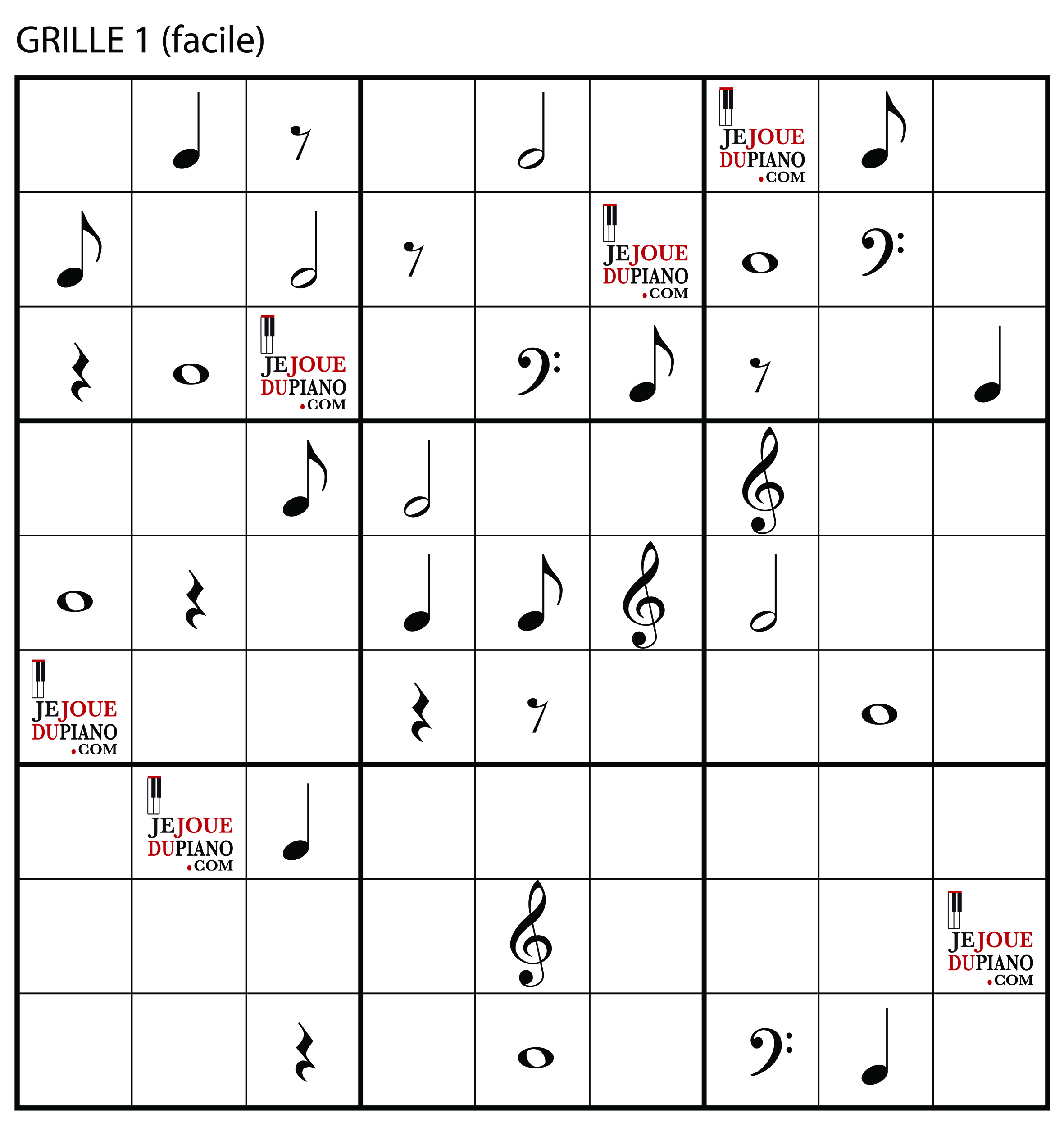Sudoku Musical N°1 - Jejouedupiano - Blog Sur Le Piano serapportantà Telecharger Sudoku 
