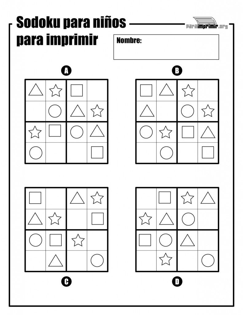 Sudoku Para Niños Para Imprimir | Anaokulu Matematiği avec Sudoku Grande Section 