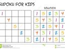 Sudoku Pour Des Enfants Avec La Solution - Avec Des Nombres intérieur Sudoku Facile Avec Solution