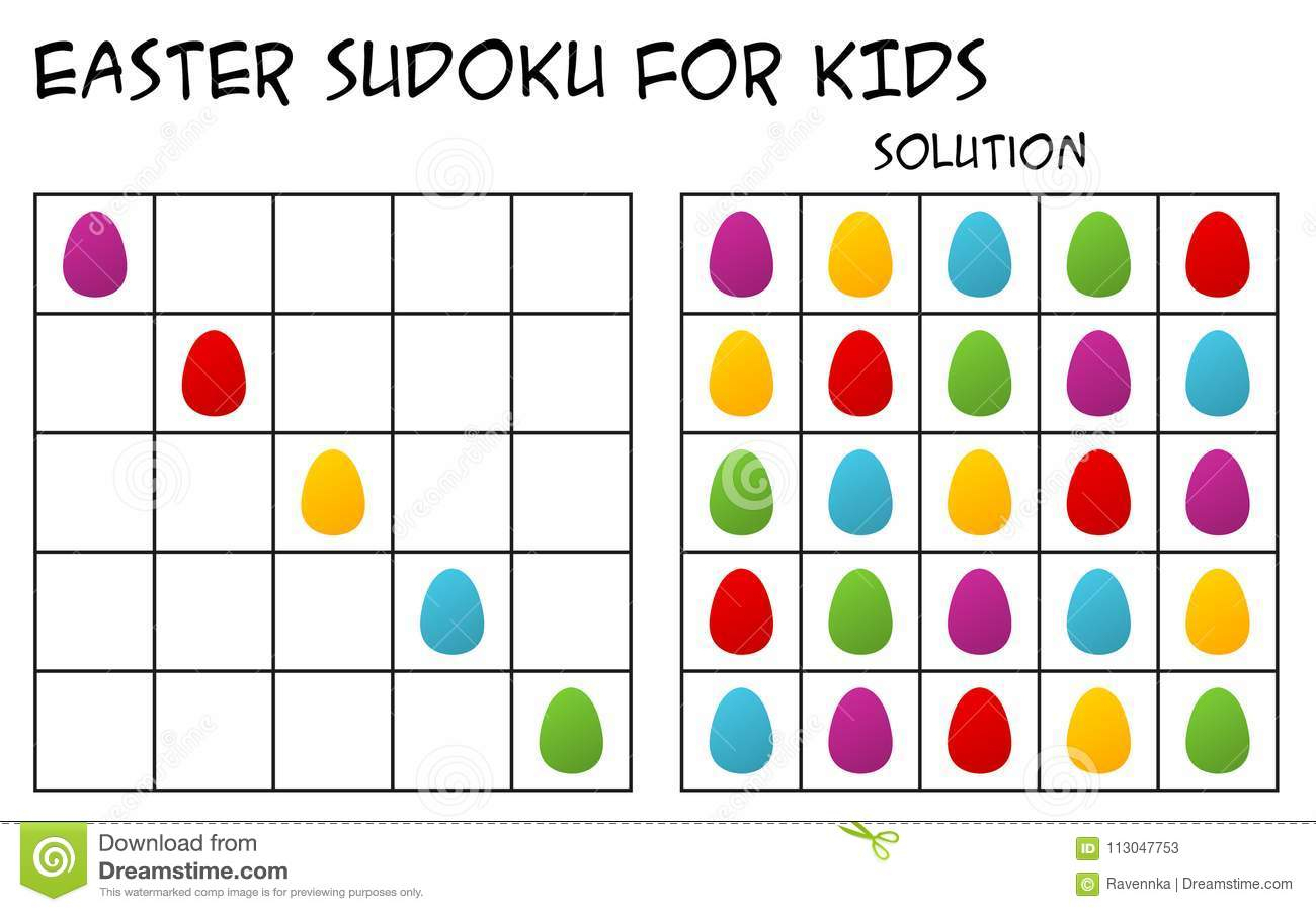 Sudoku Pour Des Enfants Avec La Solution, Thème Saisonnier à Sudoku Facile Avec Solution