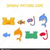 Summer Shadows Matching Game For Kids Vector Quiz — Stock à Quiz Des Ombres