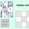 Symétrique Sudoku Avec Des Réponses Vector Set. Modèle Vierge. concernant Sudoku Vierge