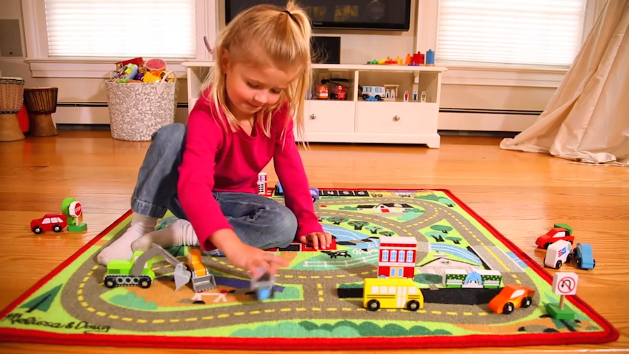 Tapis De Jeu Voiture - Jouet Enfant - Melissa Et Doug - Lapouleapois.fr destiné Jeux Pour Voiture Bébé