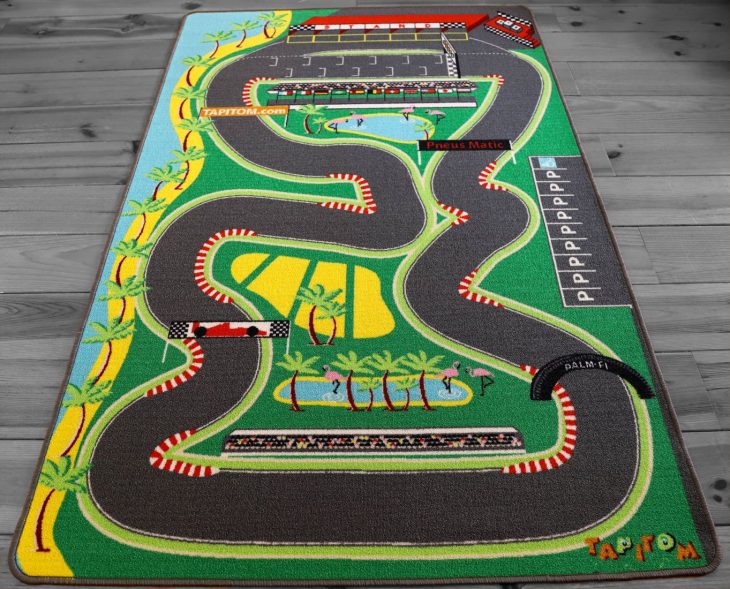 Tapis Enfant Circuit De Voiture – 130 X 200 Cm | Tapis De à Course Voiture En Ligne