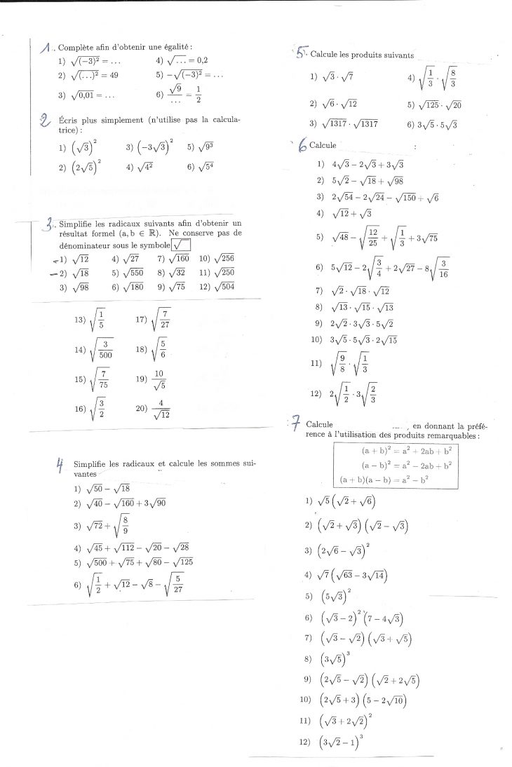 Télécharger Controle Sur Les Puissances 3Eme Pdf Pdf encequiconcerne Exercice De Math Sur Les Puissances