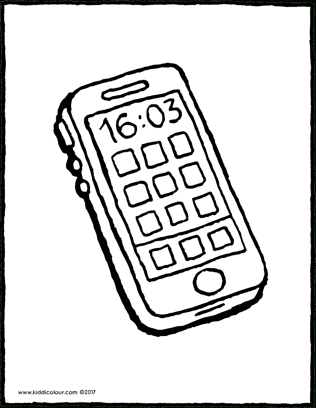 Téléphone Portable - Kiddicoloriage à Dessin À Colorier Sur L Ordinateur 