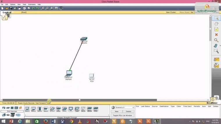 Test Connecter Deux Ordinateur A Un Switch En Utilisant Packet Tracer dedans Relier Deux Pc