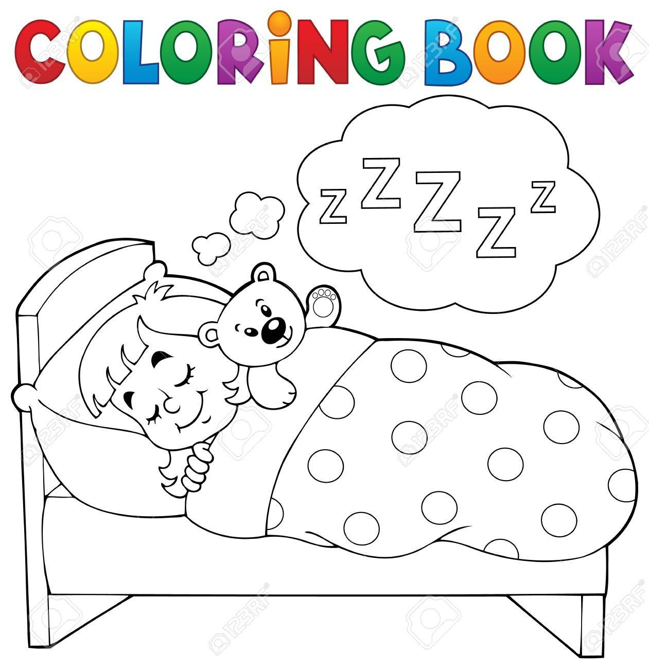 Thème De Livre De Coloriage Enfant Endormi destiné Cahier De Coloriage Enfant