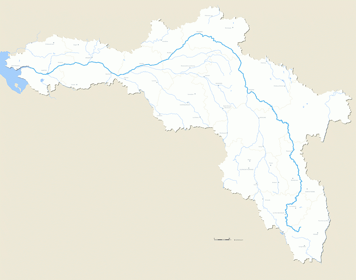 Tracé De La Loire Fleuve avec Carte Des Fleuves
