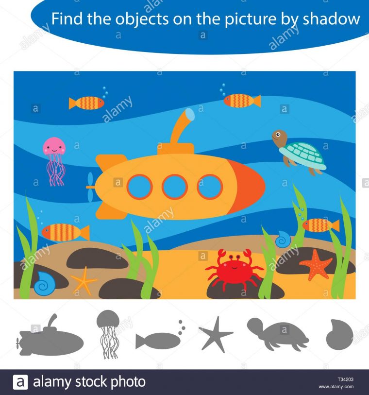 Trouver Les Objets Par Shadow, Marine Jeu Pour Les Enfants serapportantà Jeux Trouver Objet