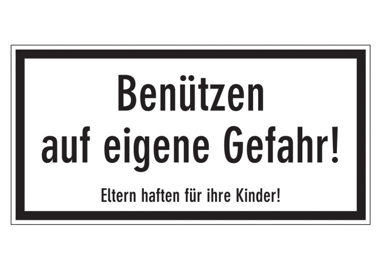 schild eltern haften für ihre kinder