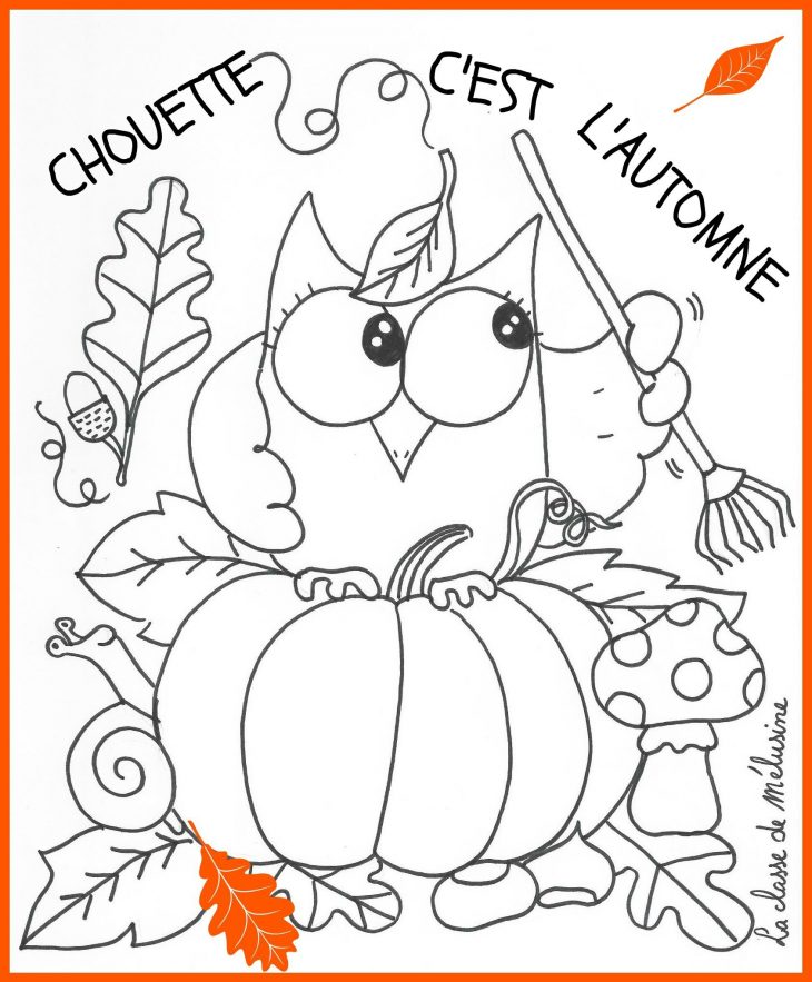 Un Chouette Automne À Tous! – La Classe De Mélusine à Coloriage Classe Maternelle