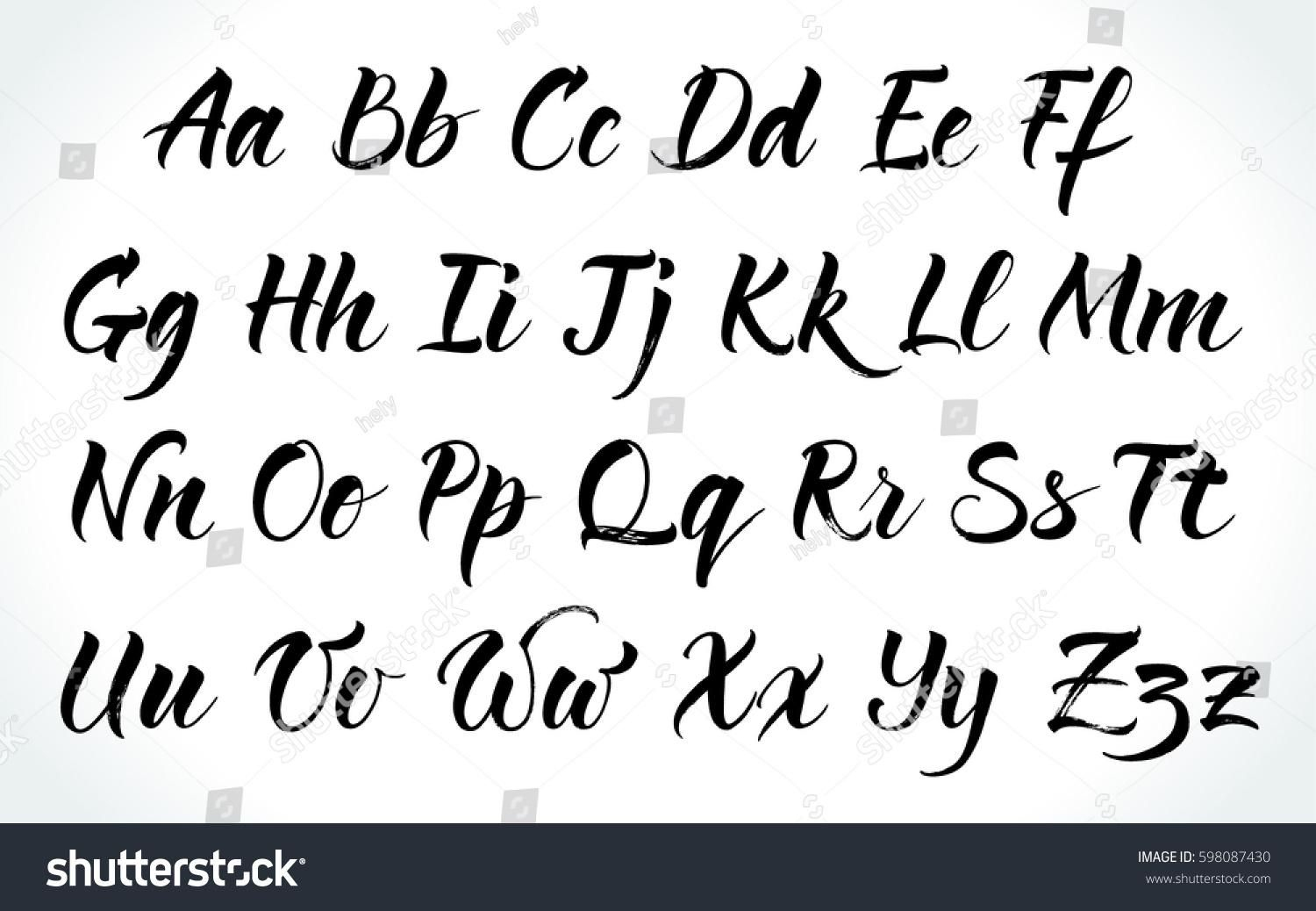 Un Exemple De Calligraphie Moderne Pour Vos Titres | Lettres encequiconcerne Modele Calligraphie Alphabet Gratuit