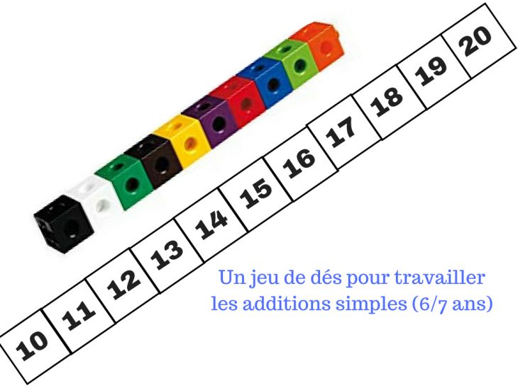 Un Jeu De Dés Pour Travailler Les Additions Simples (6/7 Ans) dedans Jeux 6 7 Ans