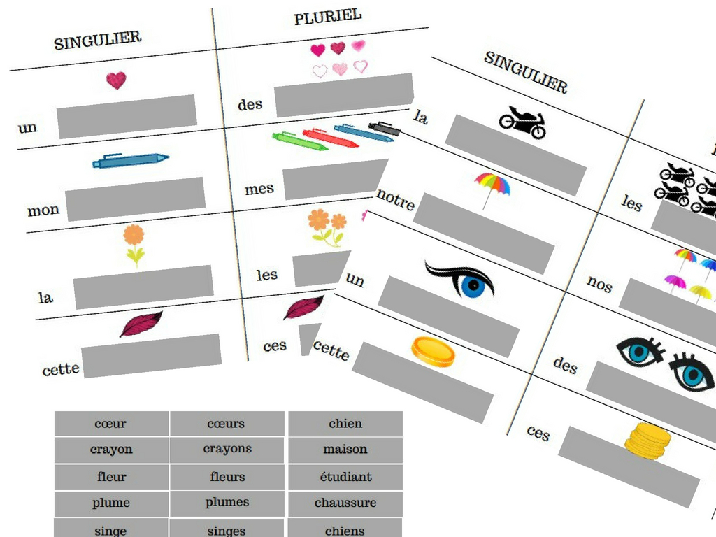 Un Jeu De Loto Sur Le Singulier Et Le Pluriel (Grammaire Et dedans Jeux De Concentration À Imprimer 