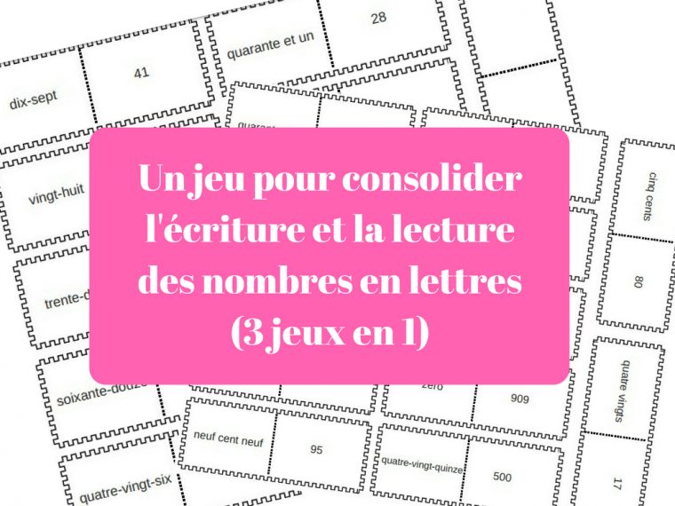 Un Jeu Pour Consolider L'écriture Et La Lecture Des Nombres intérieur Jeux Pour Apprendre À Écrire