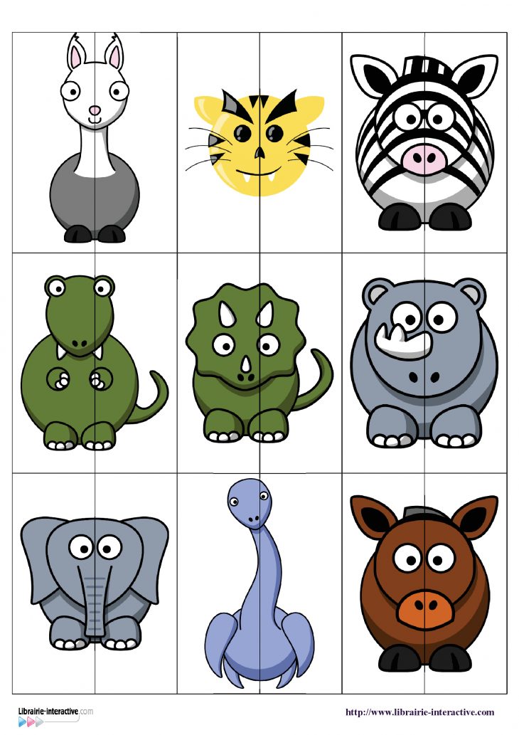 Un Jeu (Puzzles À Deux Pièces) À Plastifier Pour Associer destiné Animaux Maternelle Activités