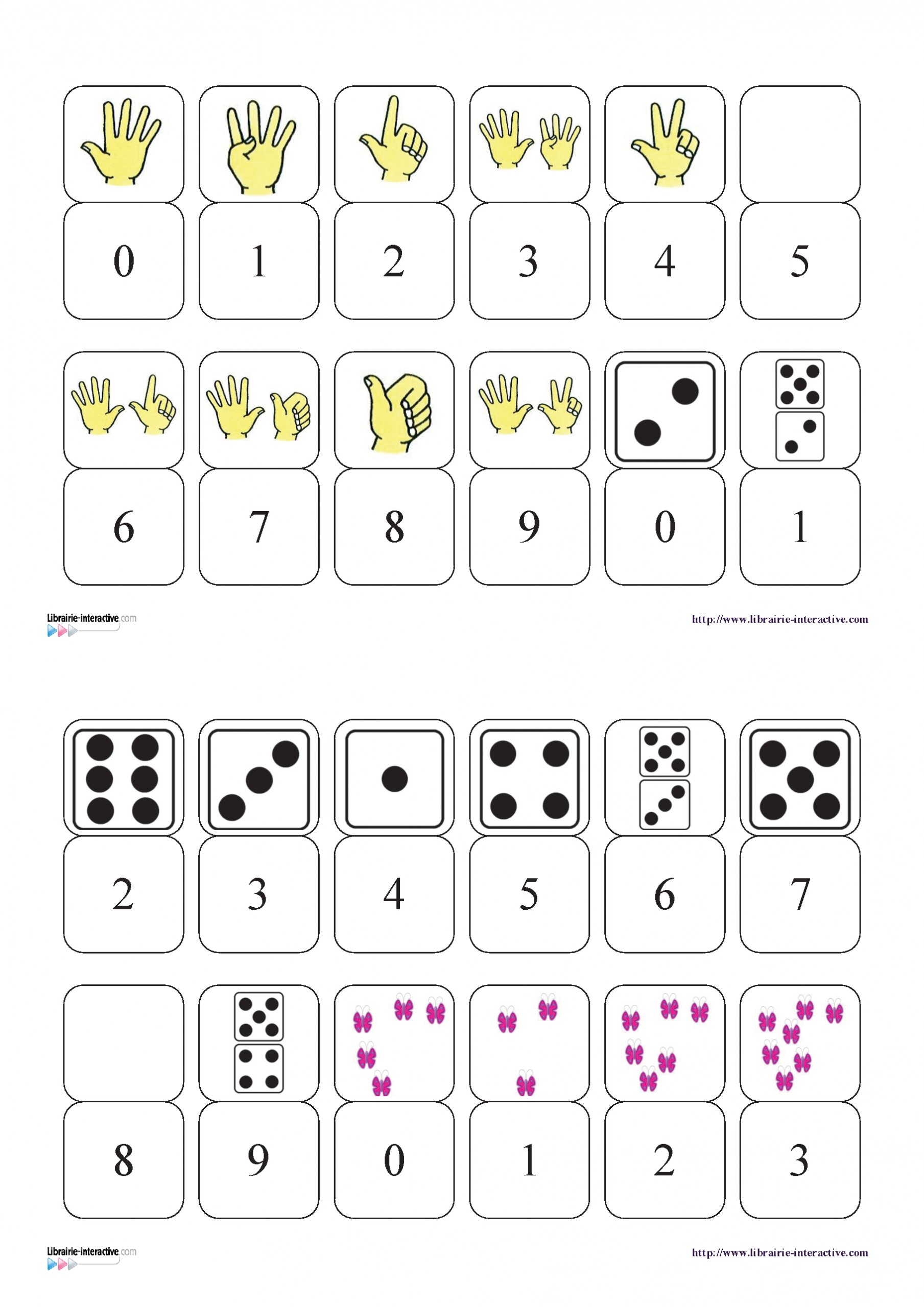 Un Petit Jeu De Dominos Pour Découvrir Les Chiffres De 0 À 9 tout Jeux Avec Des Chiffres