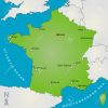Une Carte Stylisée De Montrant Plusieurs Grandes Villes De France Et À  Proximité De Pays. serapportantà Carte France Principales Villes