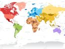 Une Carte Très Très Détaillée Vecteur Du Monde, Avec Tous Les Pays, Les  Capitales, Et De Nombreux Noms De Ville, Le Tout Organisé Avec Des Couches intérieur Carte Du Monde Avec Capitales Et Pays