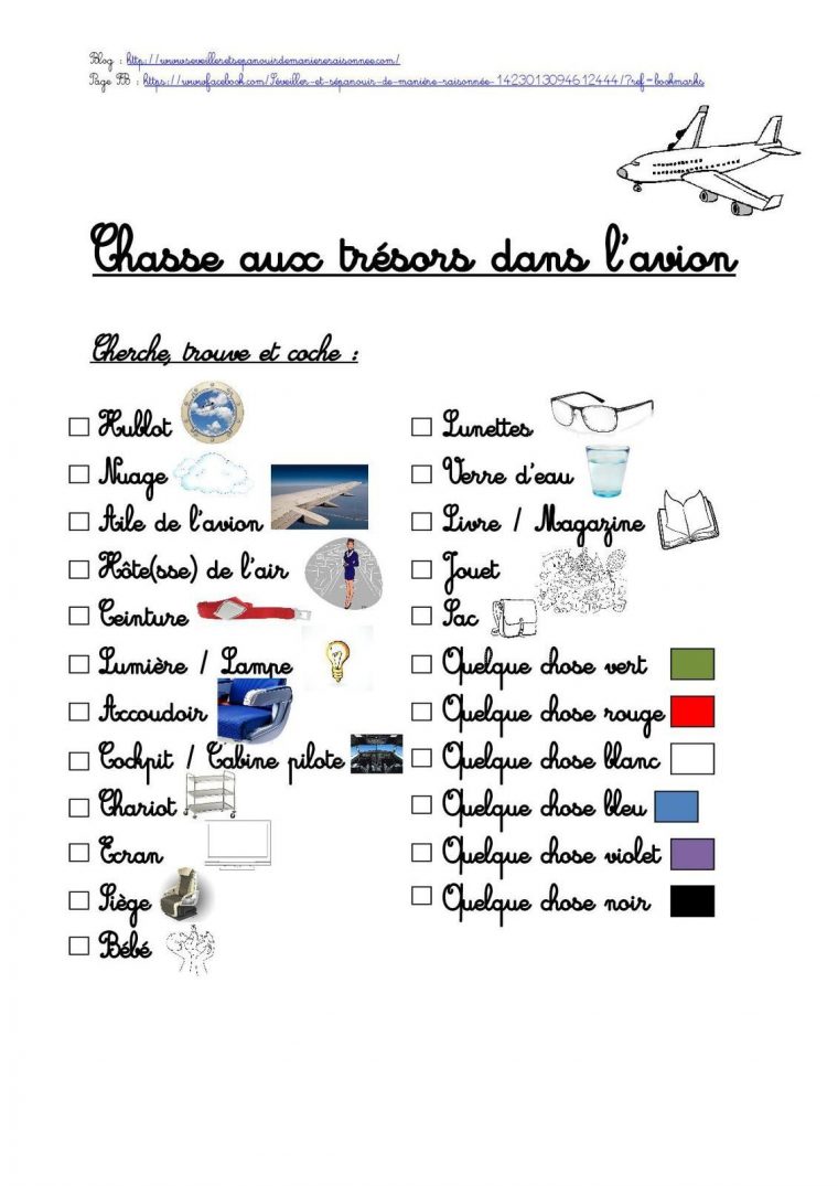 Une Chasse Aux Trésors Dans L'avion (Avec Images) | Chasse concernant Jeux A Faire Dans La Voiture