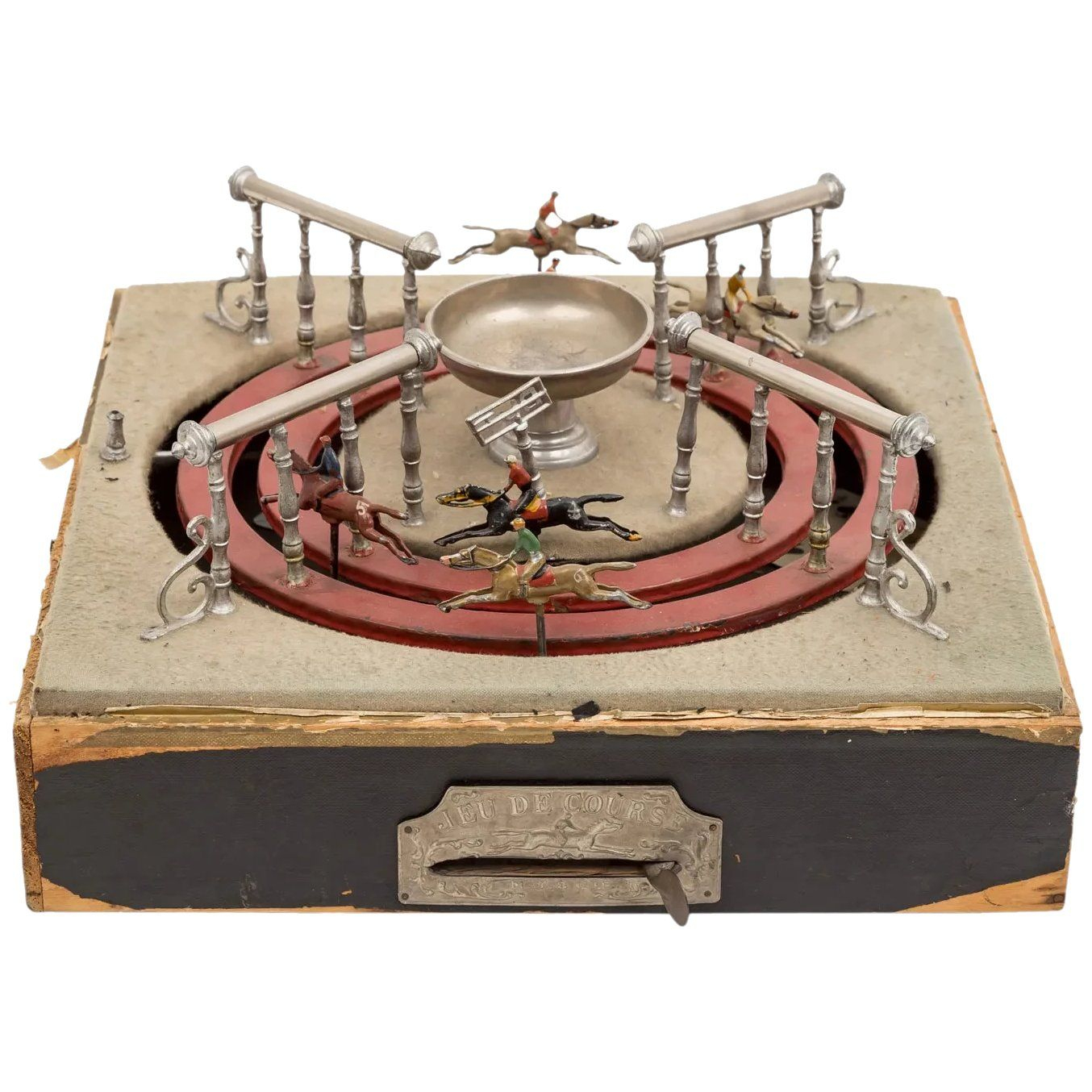 Unusual 1910 French 'jeu De Course' Mechanical Horse Racing encequiconcerne Jeux De Course Online