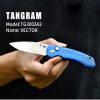 Us $31.5 30% Off|Tangram Outdoor Knife Edc Pocket Small Folding Knife  Tg3003A2 Tops Jungle Knife Rescue Acuto440C Stainless Steel|Knives| | - encequiconcerne Progression Tangram