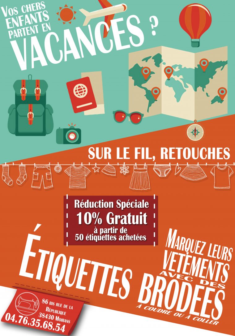 Vacances De Printemps ! – Sur Le Fil, Retouches (Moirans) tout Etiquette Scolaire Personnalisé Gratuit