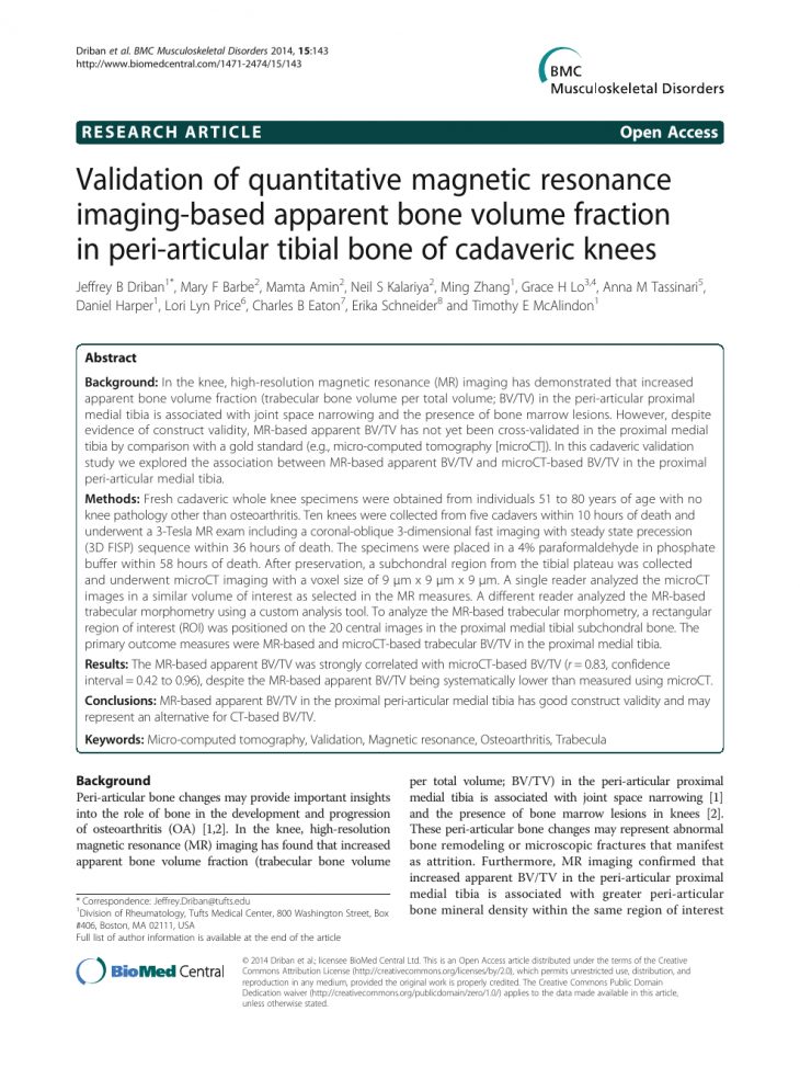 Validation Of Quantitative Magnetic Resonance Imaging-Based à Traits Obliques Ms