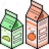 Vector Pixel Art Juice Package Isolated dedans Pixel Art Fraise