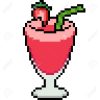 Vector Pixel Art Strawberry Juice Isolated destiné Pixel Art Fraise