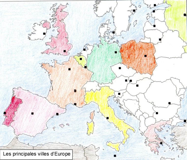 Ville | Fantadys encequiconcerne Carte Europe Vierge Cm1