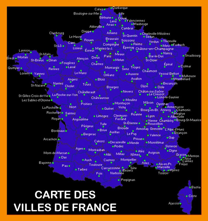 Villes De France – Carte – Arts Et Voyages à Placer Des Villes Sur Une Carte