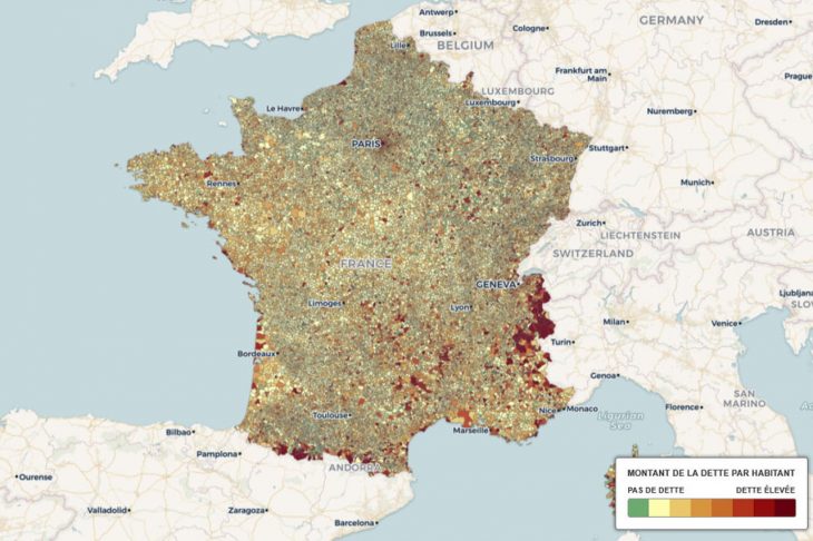 Villes Endettées : Levallois Toujours N°1, Paris Entre Dans destiné Carte De La France Avec Toutes Les Villes