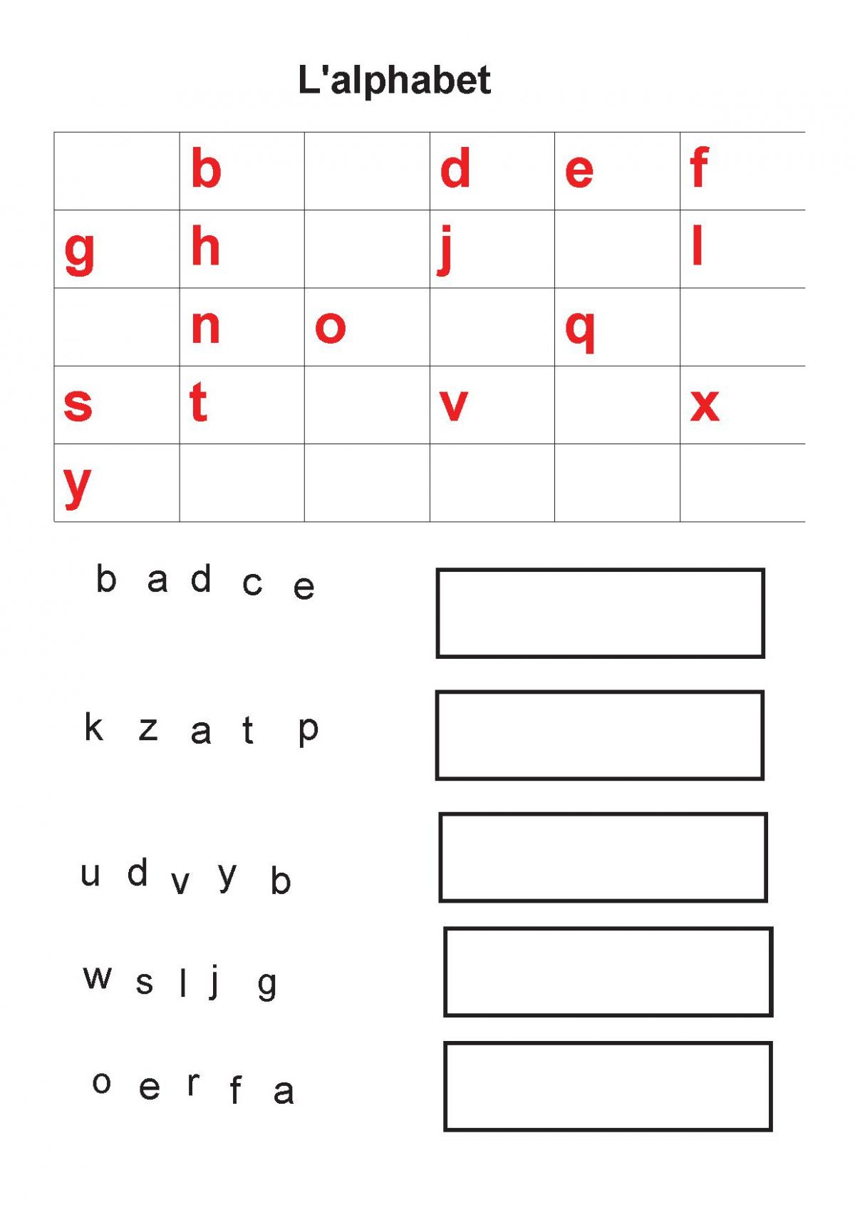 Exercice Sur L Alphabet - PrimaNYC.com